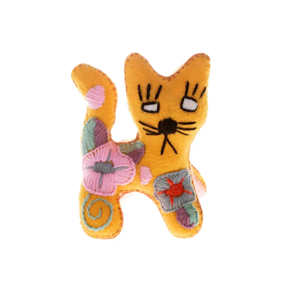 Cat Hand-Embroidered Stuffed Animal - 4