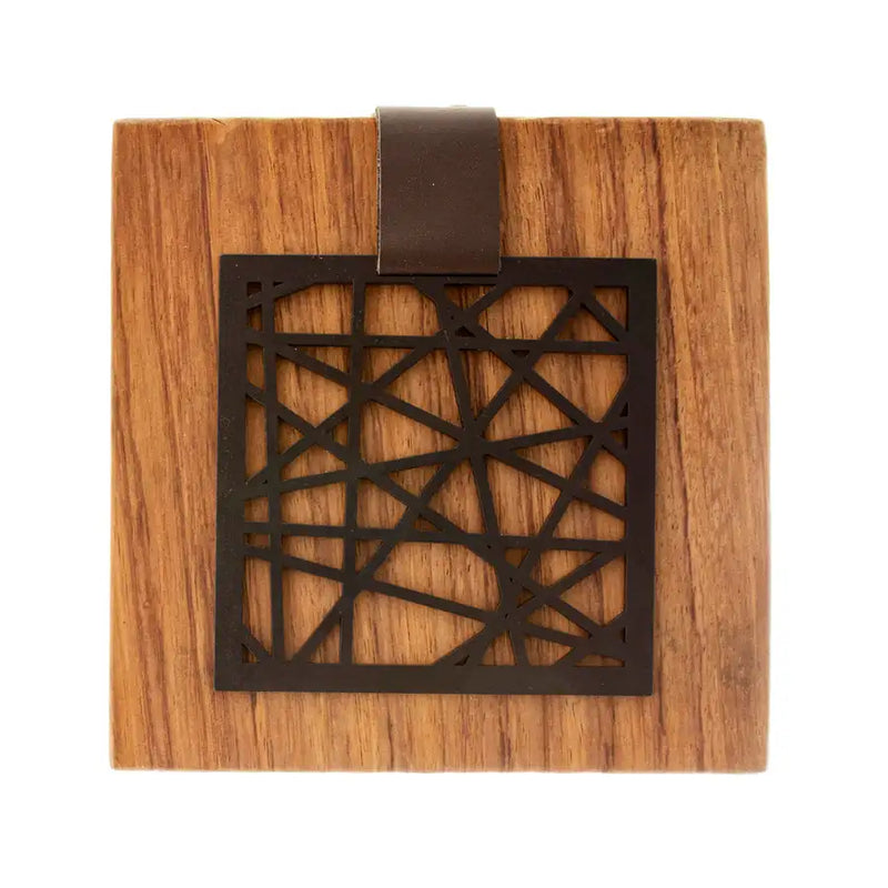 Parota Wood Modern Lines Napkin Holder - 5