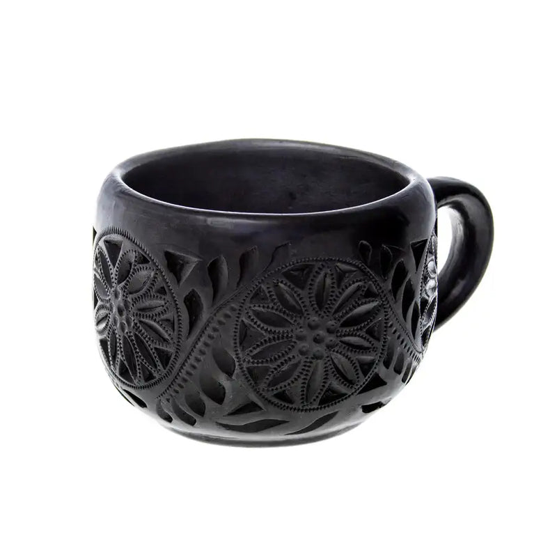 Barro Negro, Black Clay, Carved Mug - 4