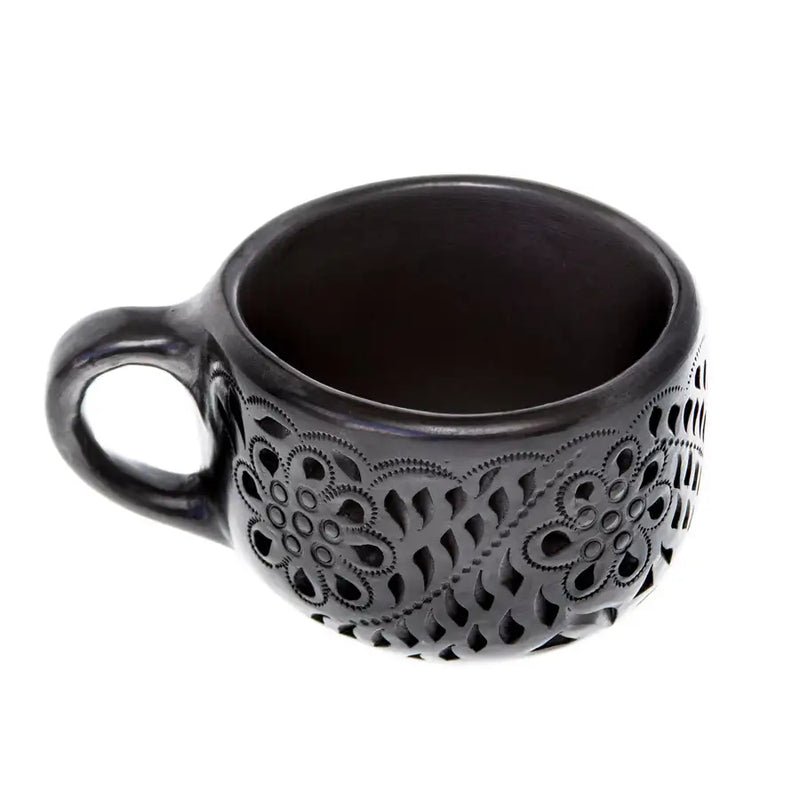 Barro Negro, Black Clay, Carved Mug - 5