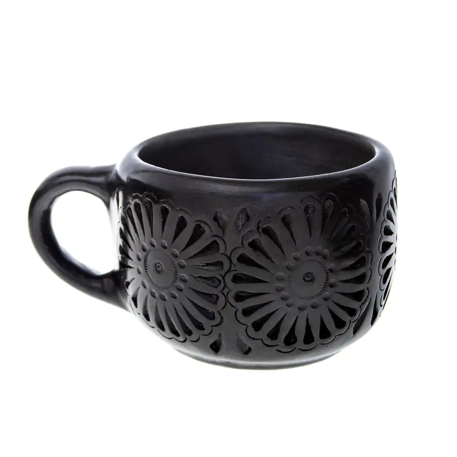 Barro Negro, Black Clay, Carved Mug - 3