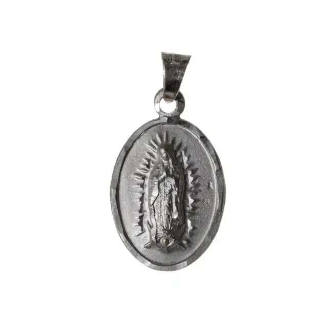 Silver Our Lady of Guadalupe, Virgen de Guadalupe Pendant - 1