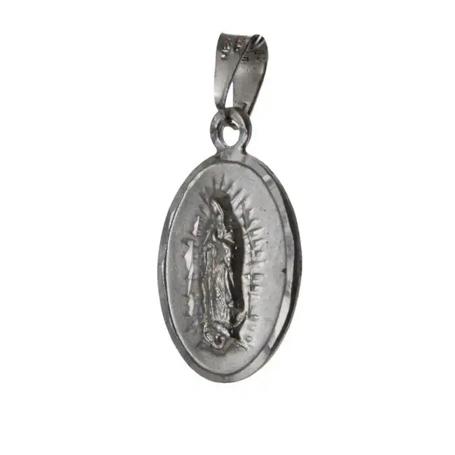 Silver Our Lady of Guadalupe, Virgen de Guadalupe Pendant - 2