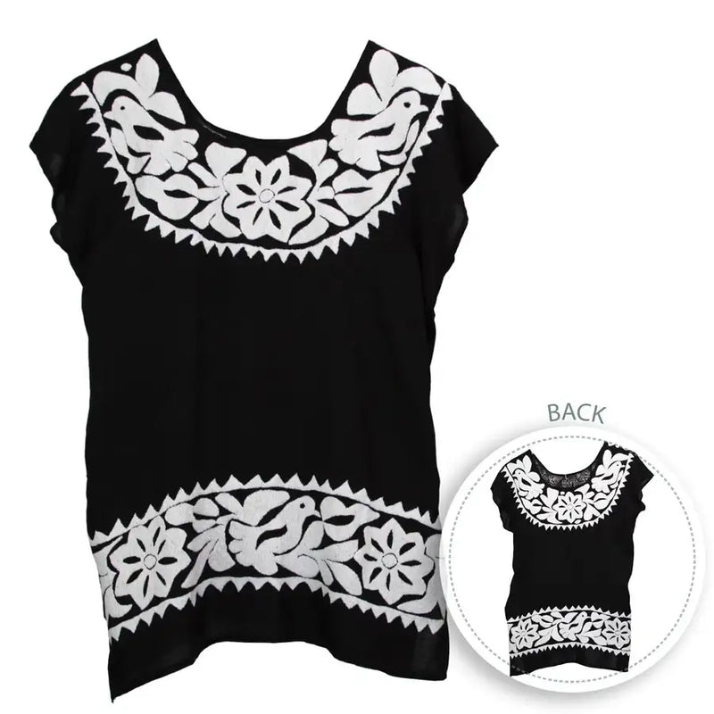Jalapa Hand Embroidered Blouse, Double - 6