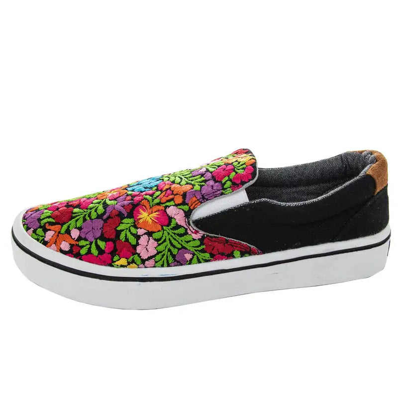 San Antonino Multicolor Floral Embroidery Sneakers - 3