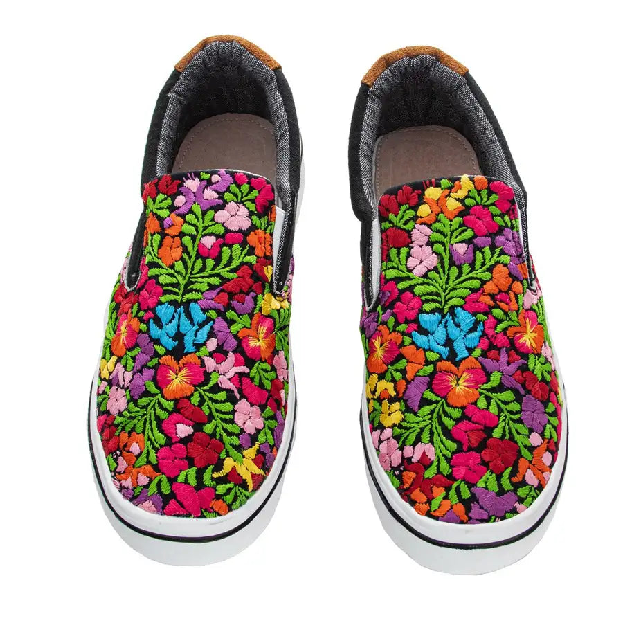 San Antonino Multicolor Floral Embroidery Sneakers - 2