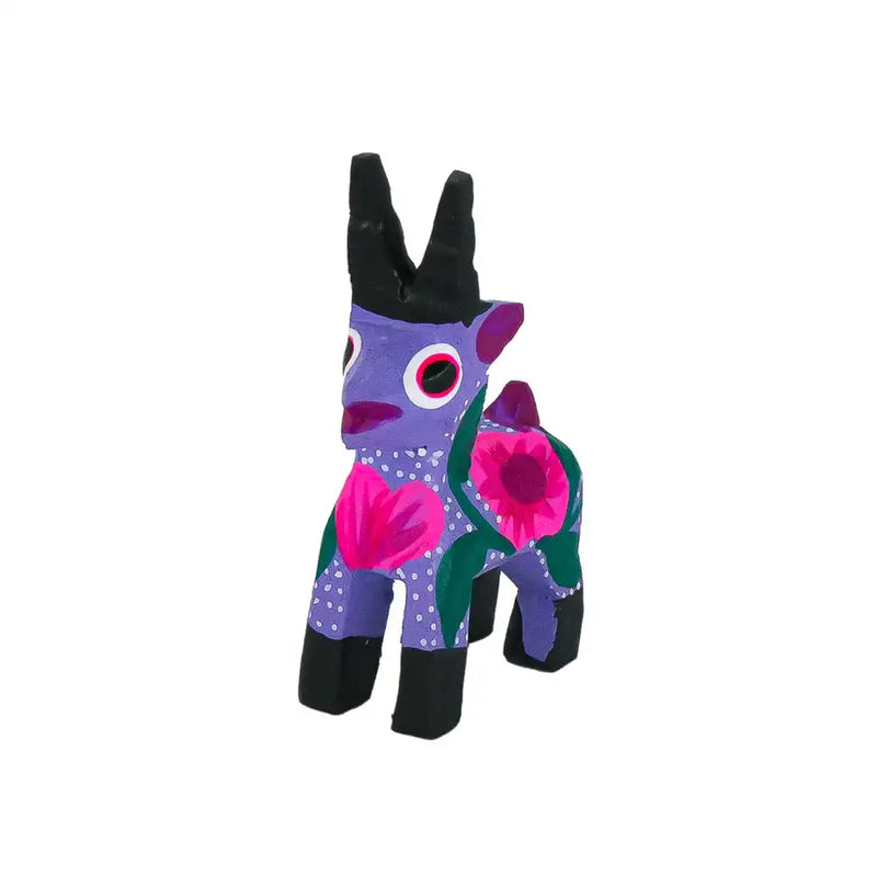 Hand Painted Deer Wooden Figurine - 10