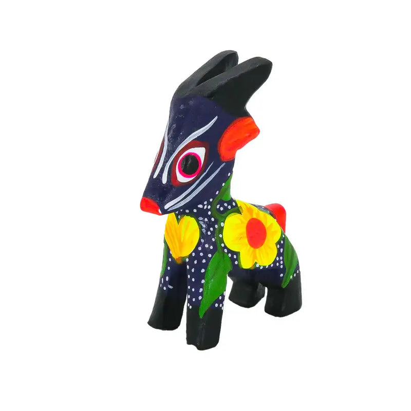 Hand Painted Goat Wooden Figurine - 15