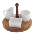 Parota and Ceramic Tea and Coffee Service