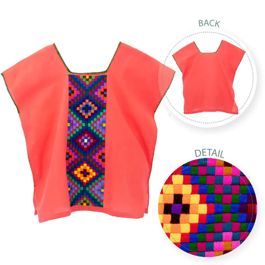 Ch'ol Modern Geometric Huipil Blouse - 7