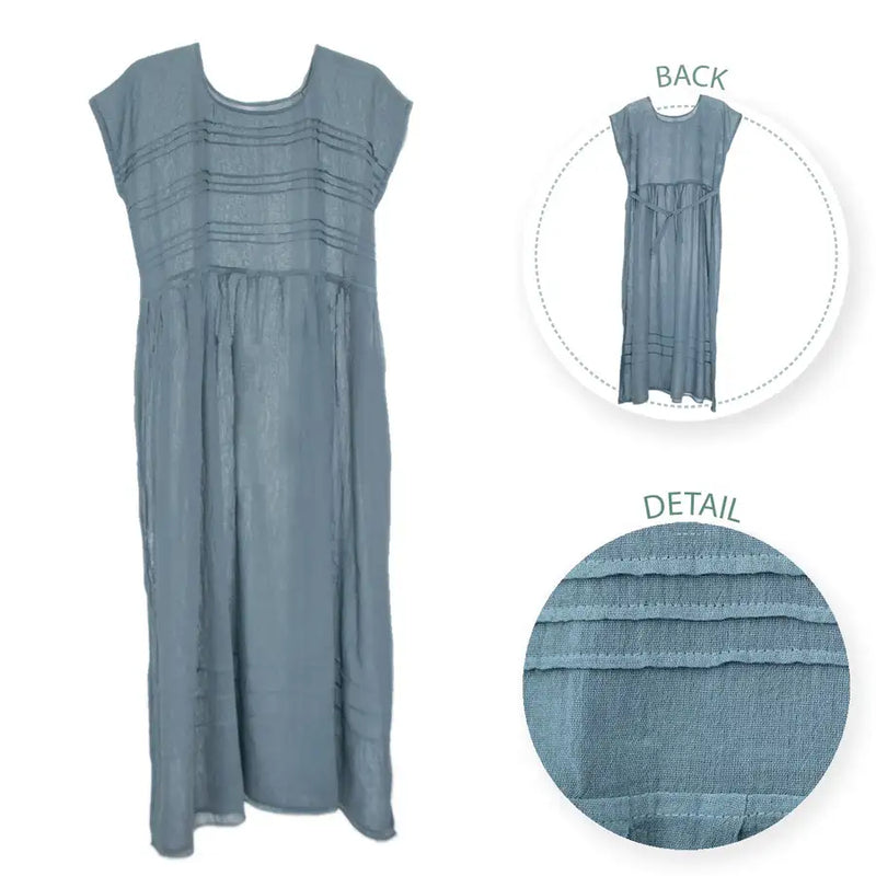 Plissé Summer Maxi Dress - 5