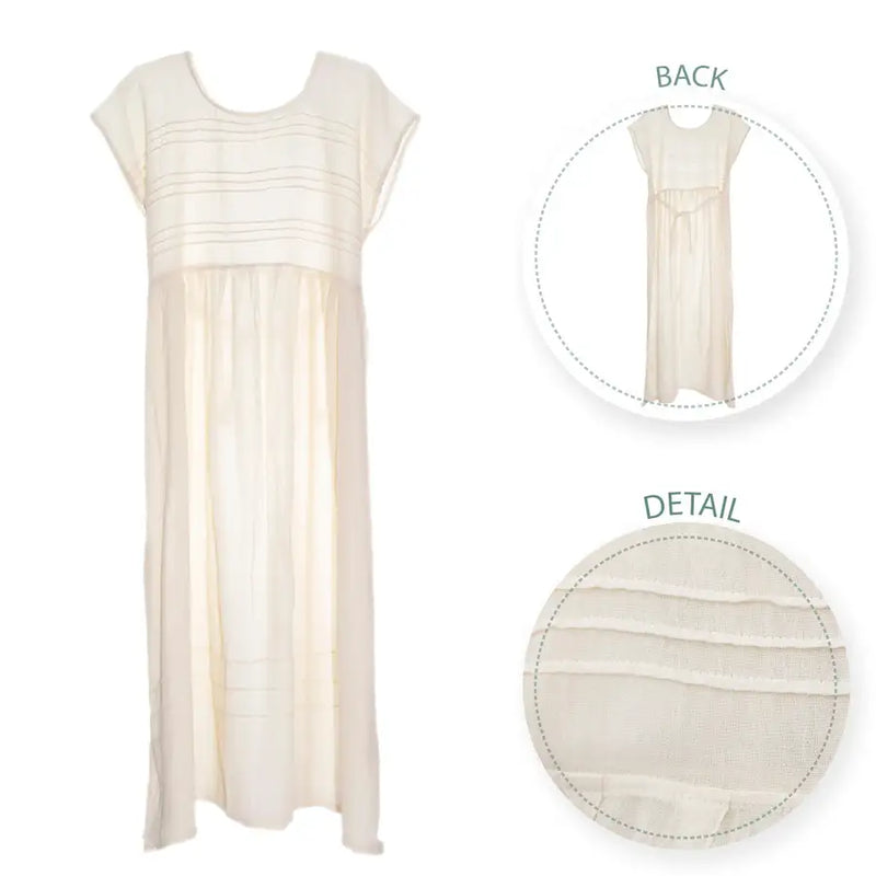 Plissé Summer Maxi Dress - 8