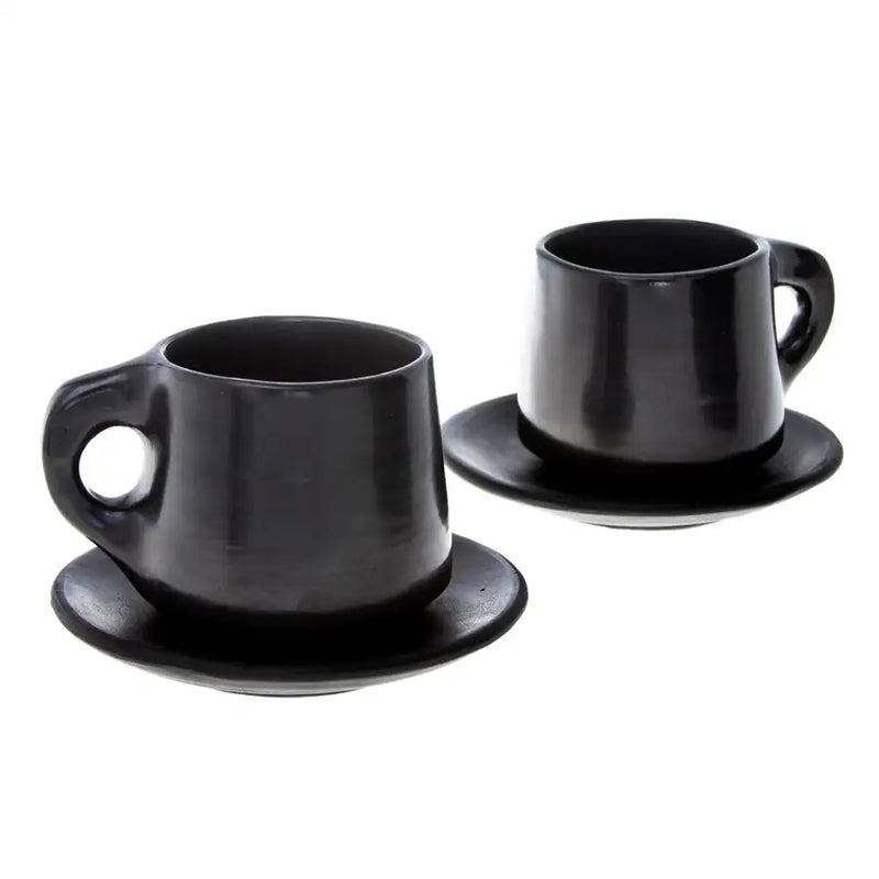 Barro Negro, Black Clay, Espresso Cup with Saucer - 2