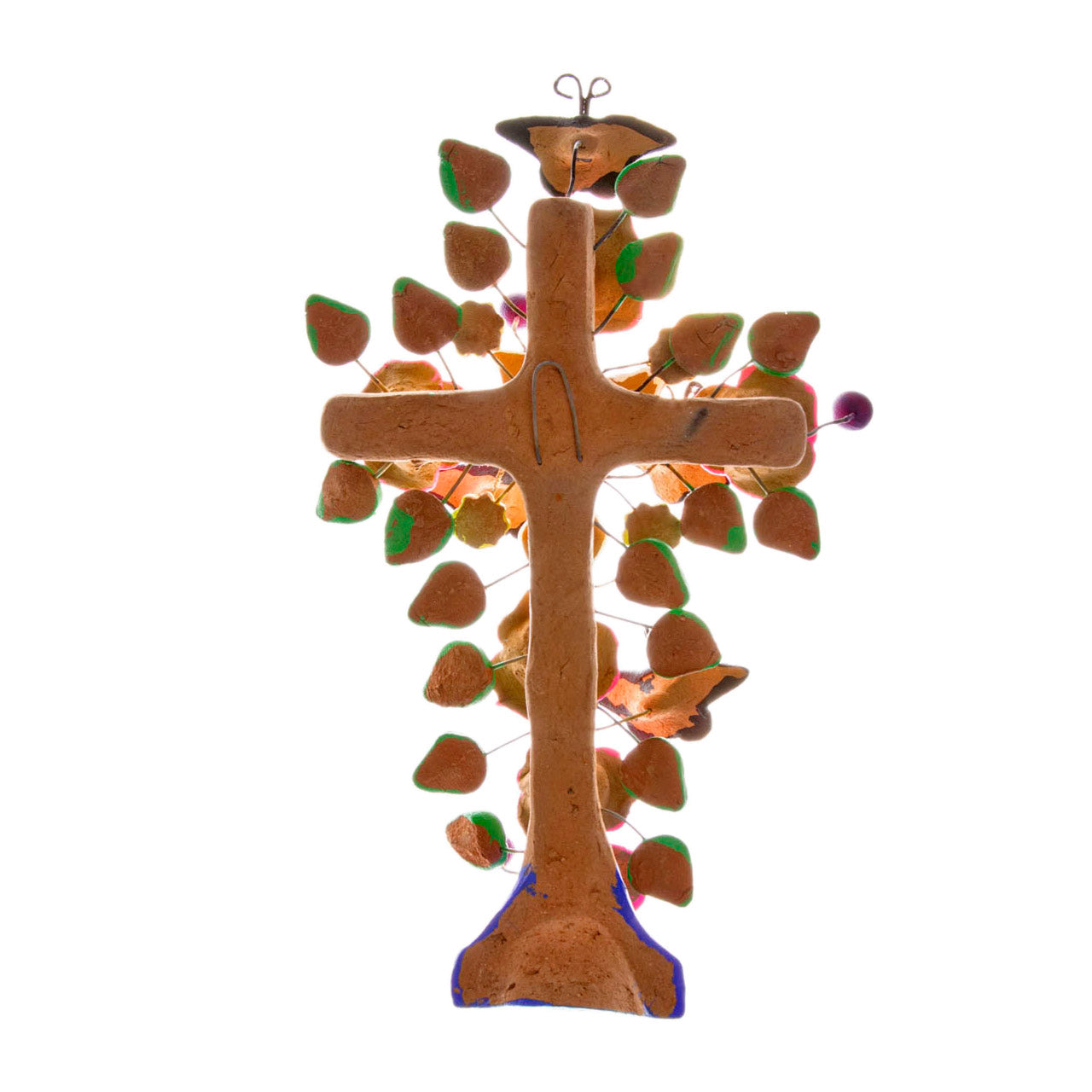 DECORATIVE WALL CROSS, deals large, penny tree of life, wooden, hand made, original, one of a kind