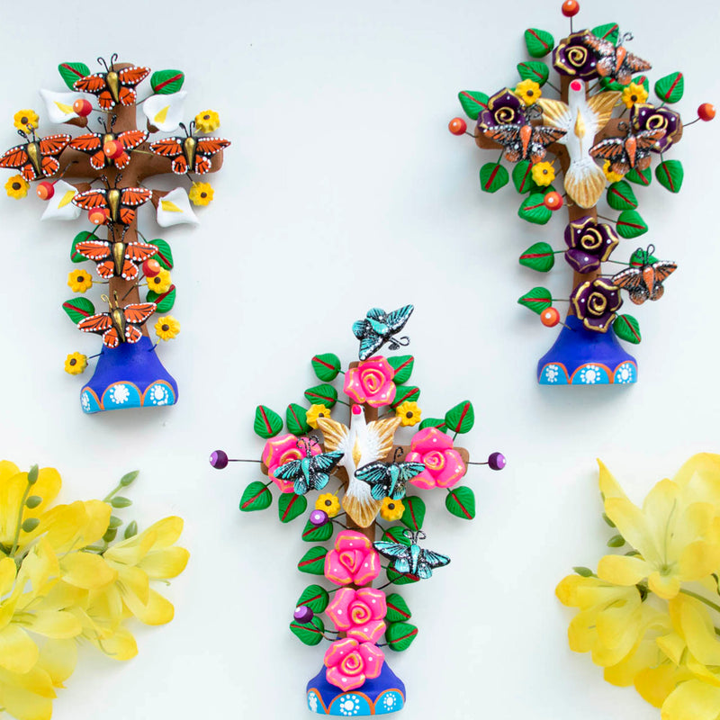 Tree of Life Clay Wall Cross