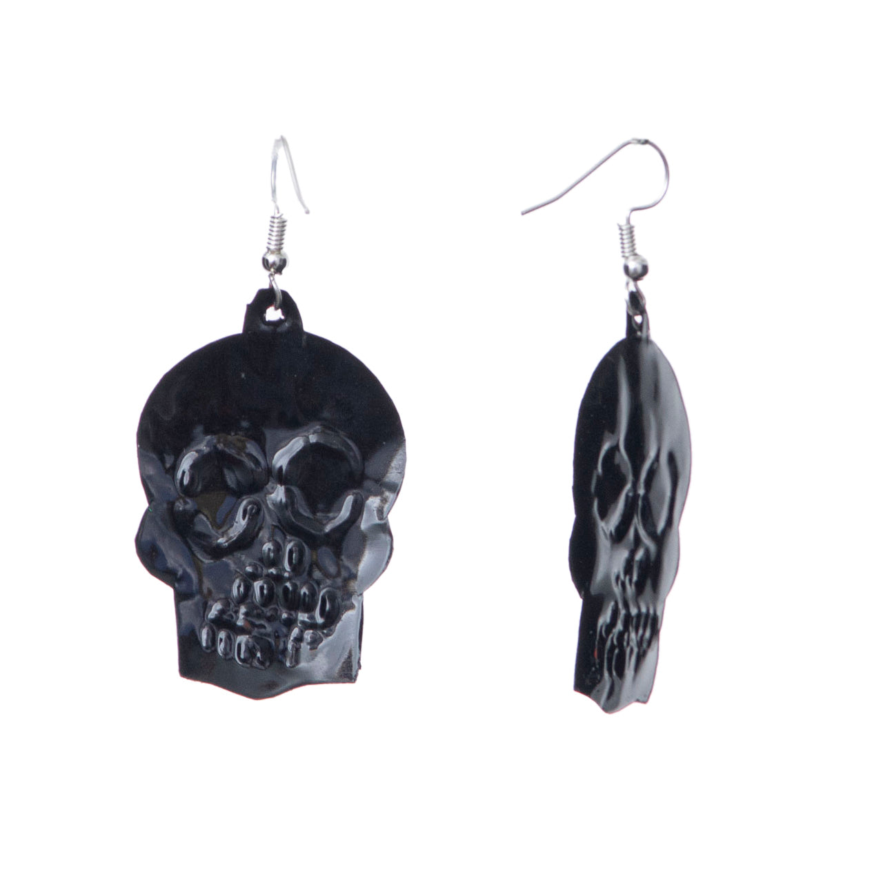 Hand-Painted Sugar Skull Calavera Earrings