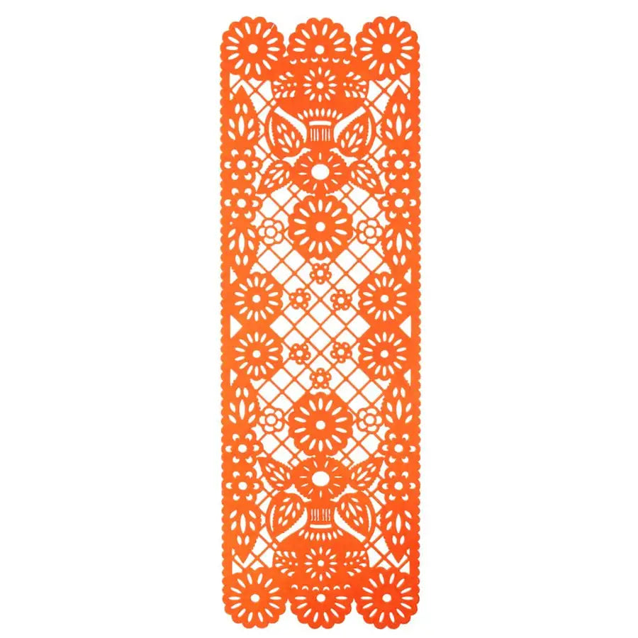 orange color felt papel picado