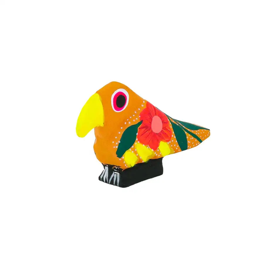 Hand Painted Parrot Wooden Figurine - 2