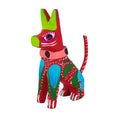 Hand Painted Dog with Collar Wooden Figurine - 6
