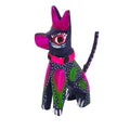 Hand Painted Dog with Collar Wooden Figurine - 8