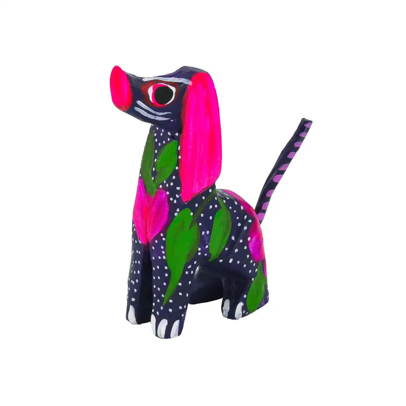 Hand Painted Long-eared Dog Wooden Figurine Alebrije - 11